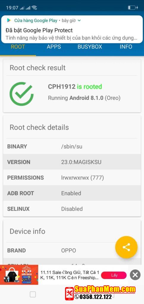 Đã root được Oppo A5S | Unlock bootloader A5S thành công