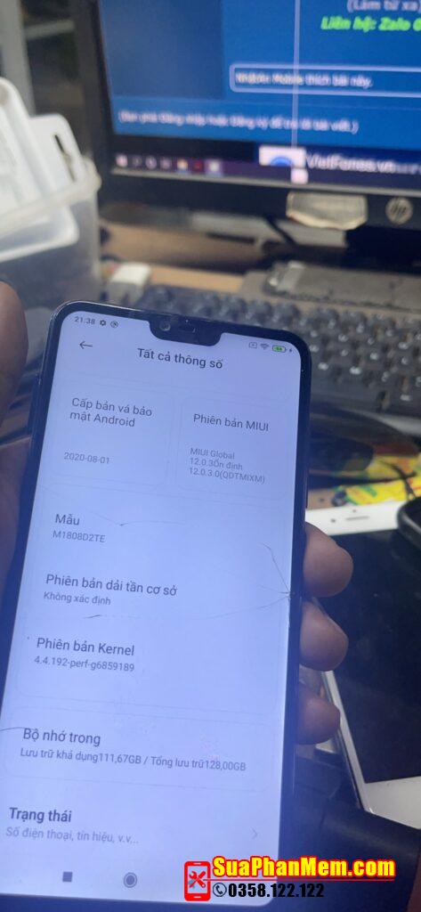 Xiaomi Mi 8 Lite up rom mất imei fix thành công