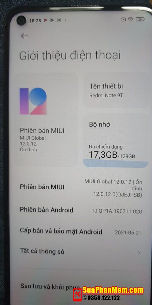 Fix Xiaomi Note 9T 5G (A001XM) Japan up rom mất imei