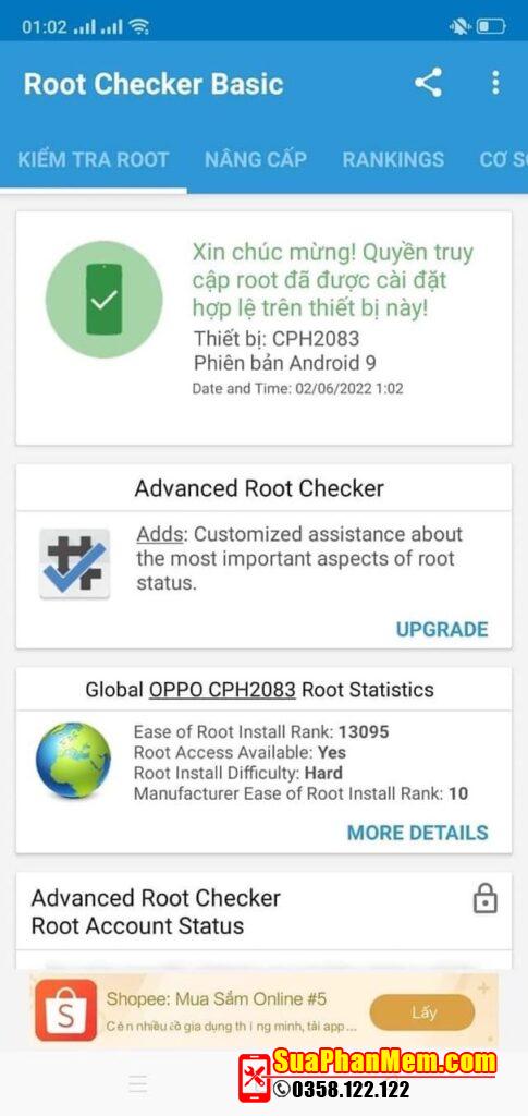 Root Oppo A12 CPH2083 CPH2077 online qua Teamviewer
