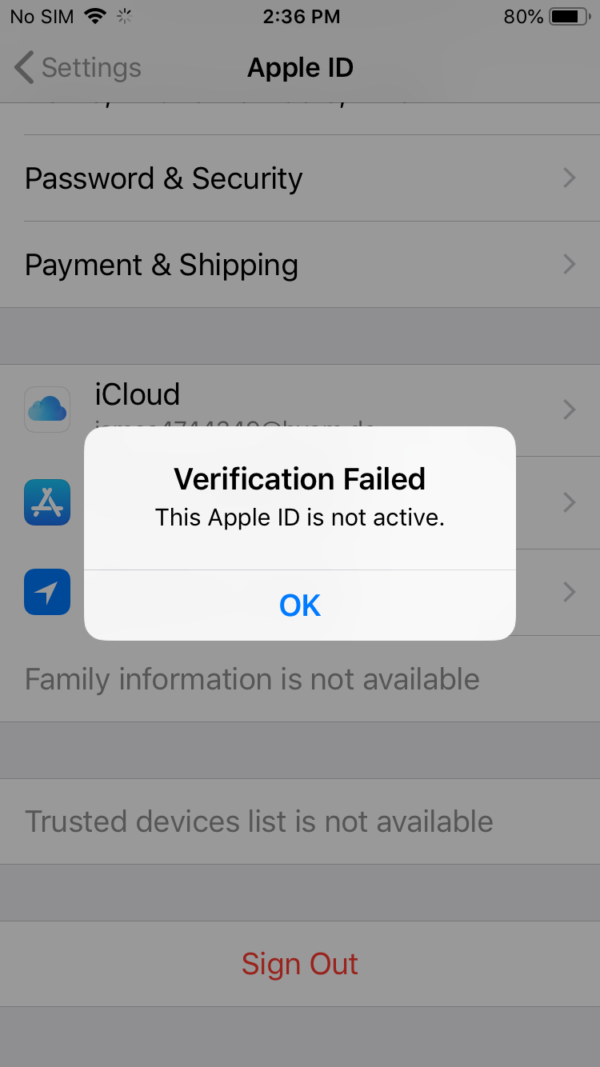 Fix L i ID Apple N y Kh ng Ho t ng Apple ID Is Not Active 