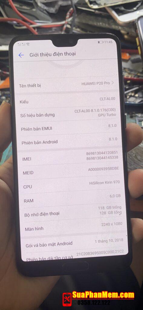 Huawei P20 Pro up rom quốc tế | CLT-AL00 convert global full CH PLAY