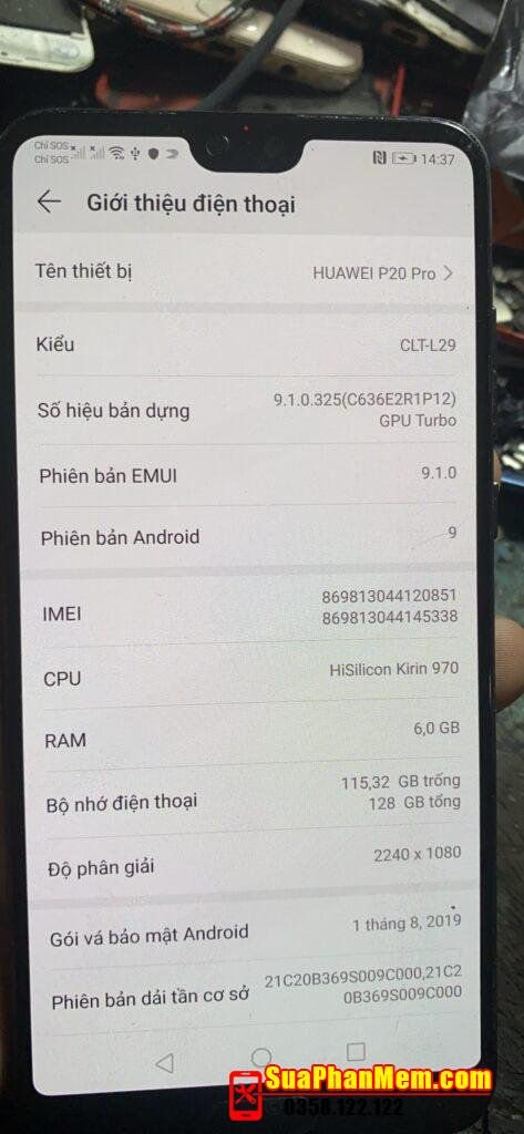 Huawei P20 Pro up rom quốc tế | CLT-AL00 convert global full CH PLAY