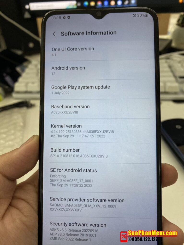 Samsung A03 SM-A035F nạp rom mất boot unbrick cứu ok