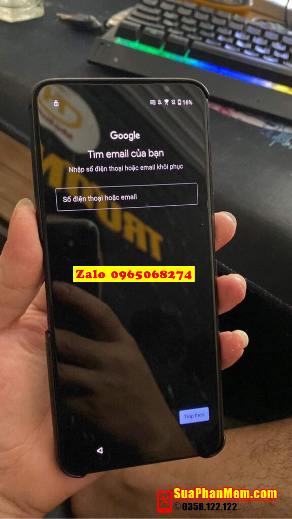 Xoá xác minh tài khoản Google Rog Phone 5 ASUS 1005DA