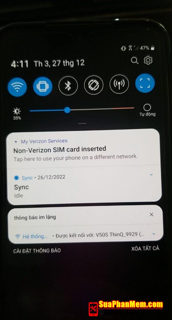 LG V60 V600VM Verizon mở khóa mạng, unlock network