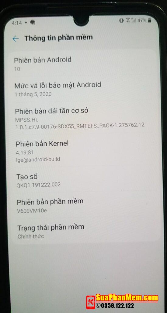 LG V60 V600VM Verizon mở khóa mạng, unlock network