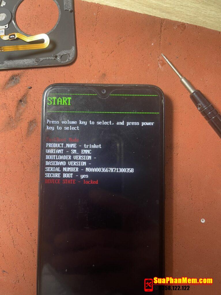 Nokia 5.3 treo chế độ fastboot mode