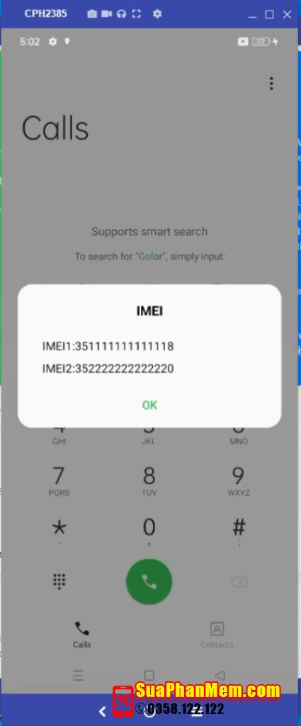 Oppo A77 5G CPH2385 mất imei repair fix ok