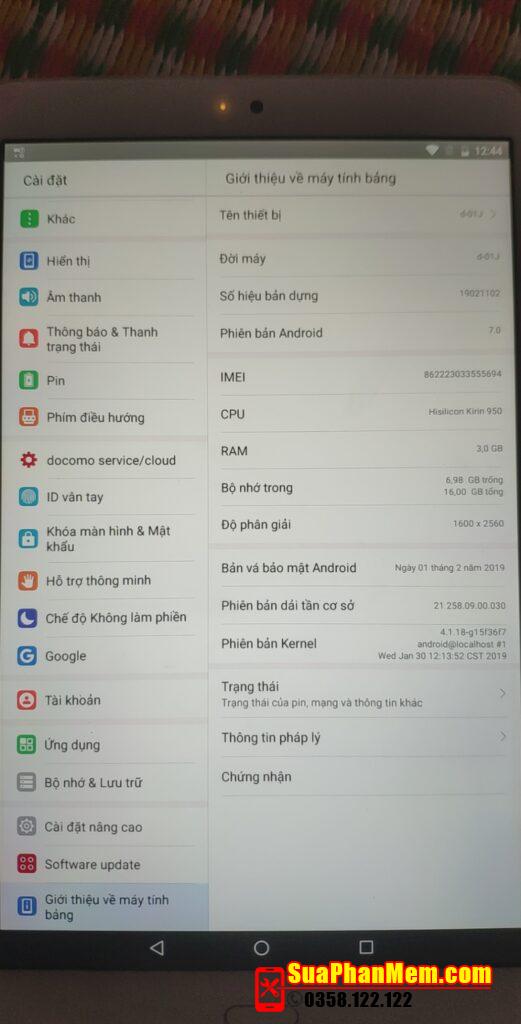 Huawei Mediapad M3 D-01J Unlock Bootloader