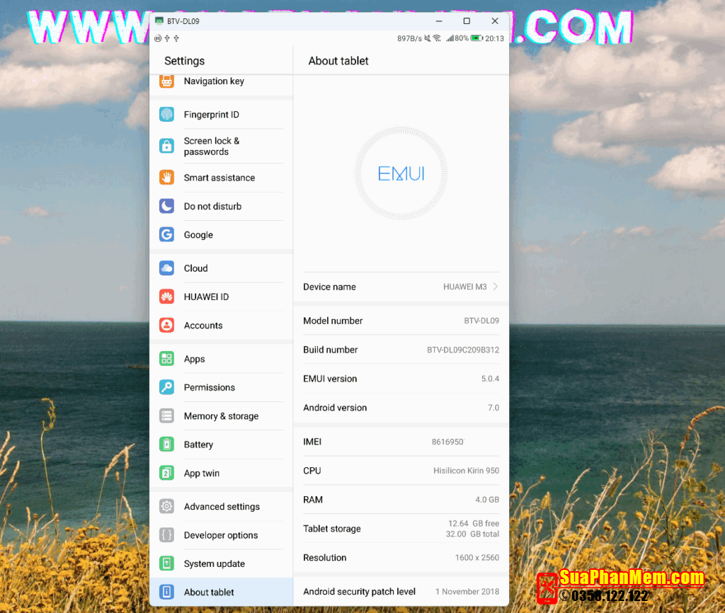 Huawei Mediapad M3 BTV-DL09 Unlock Bootloader