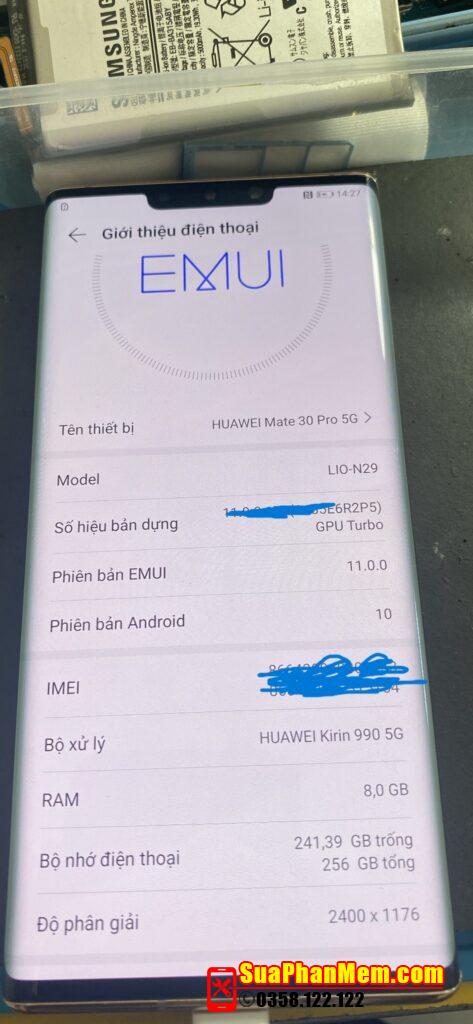 Huawei Mate 30 Pro LIO-N29 ID xoá thành công