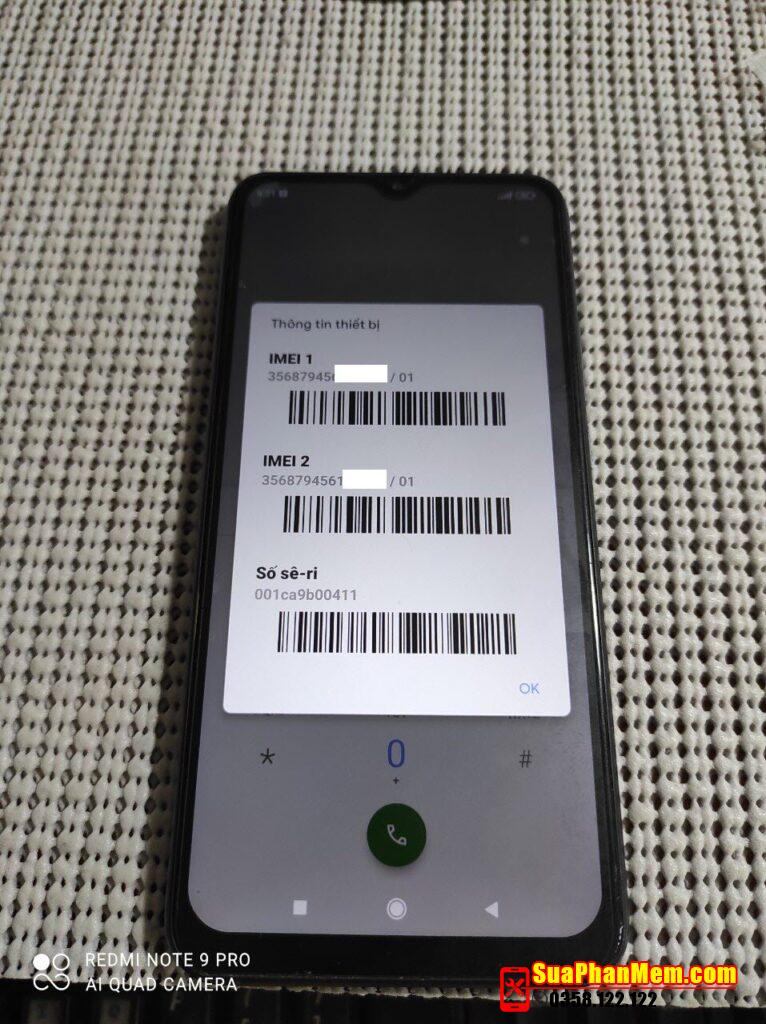 Xiaomi Redmi 9 mất imei repair fix thành công