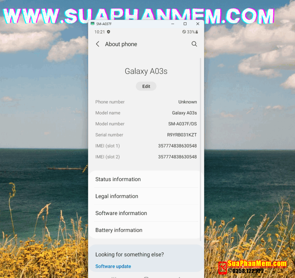 Sửa lỗi mất imei Samsung A03s | Repair imei SM-A037F lỗi phần mềm
