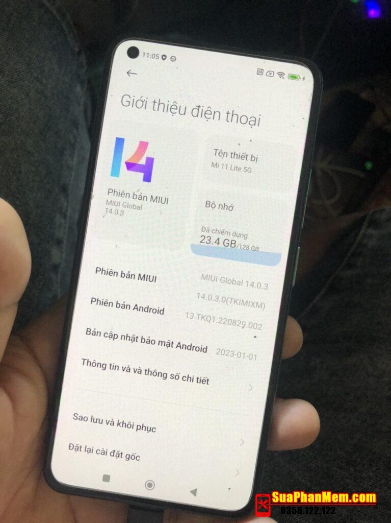 Up rom Xiaomi Mi 11 Lite 5G (renoir) fix lỗi phần mềm bootloader locked