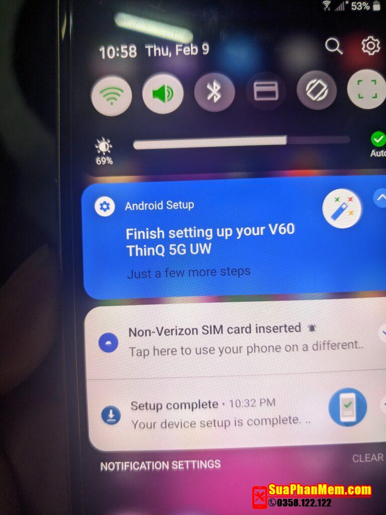 Mở Mạng LG V60 ThinQ 5G UW V600VM Verizon