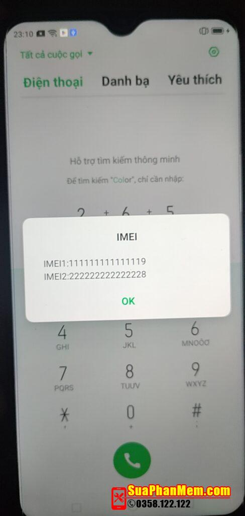 Oppo F11 imei null | CPH1911 mất imei repair OK