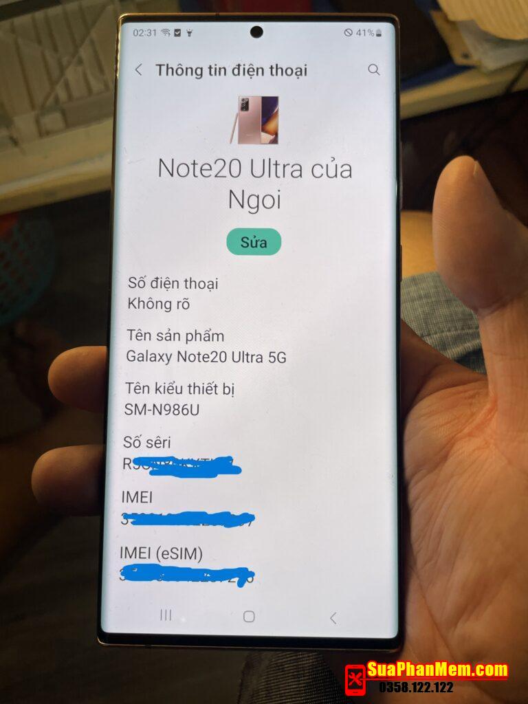 Samsung Note 20 Ultra mua code nhập mã mở mạng | N986U Spectrum unlock network