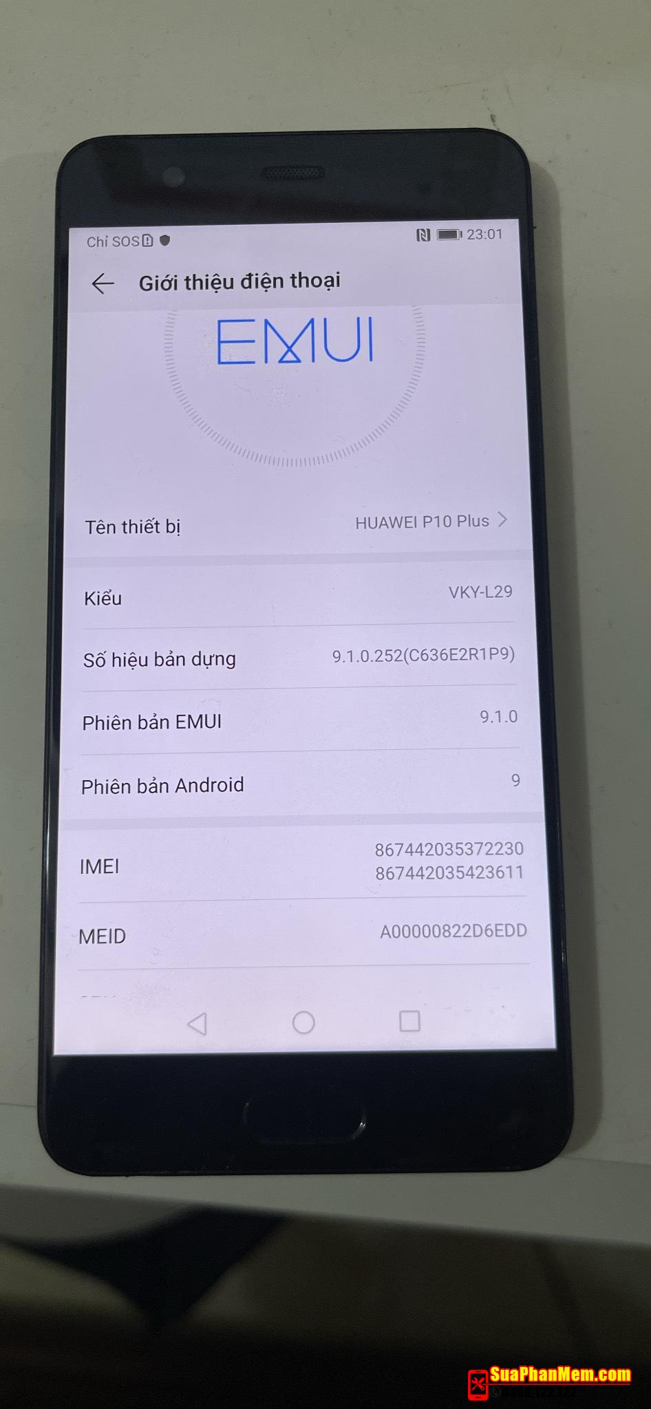 Huawei P10 Plus VKY-AL00 convert global nạp tiếng Việt xoá tài khoản Huawei ID