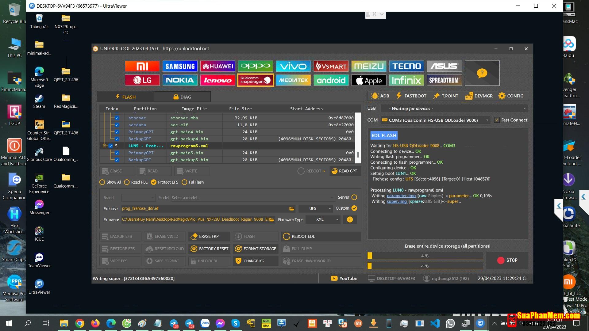 Red Magic 8 Pro NX729J treo fastboot unbrick fix dead boot
