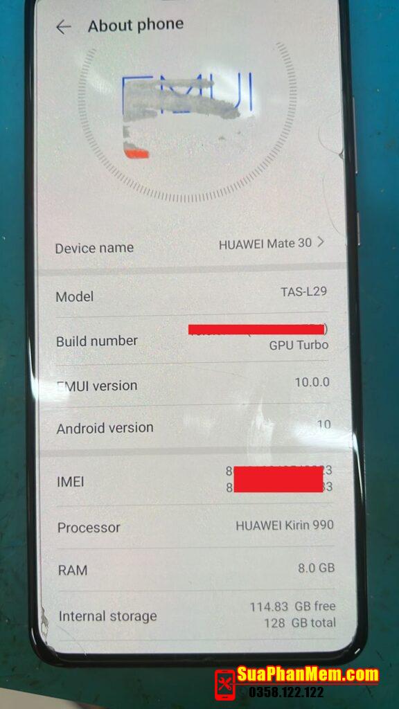 Xoá tài khoản Huawei ID Mate 30 | TAS-L29 HWID remove