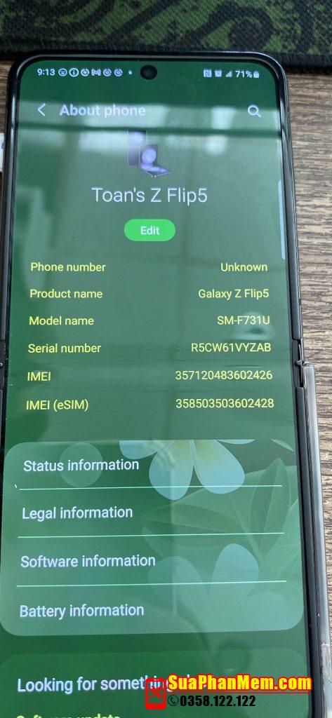 Mở mạng Samsung Galaxy Z Flip 5 | F731U unlock network