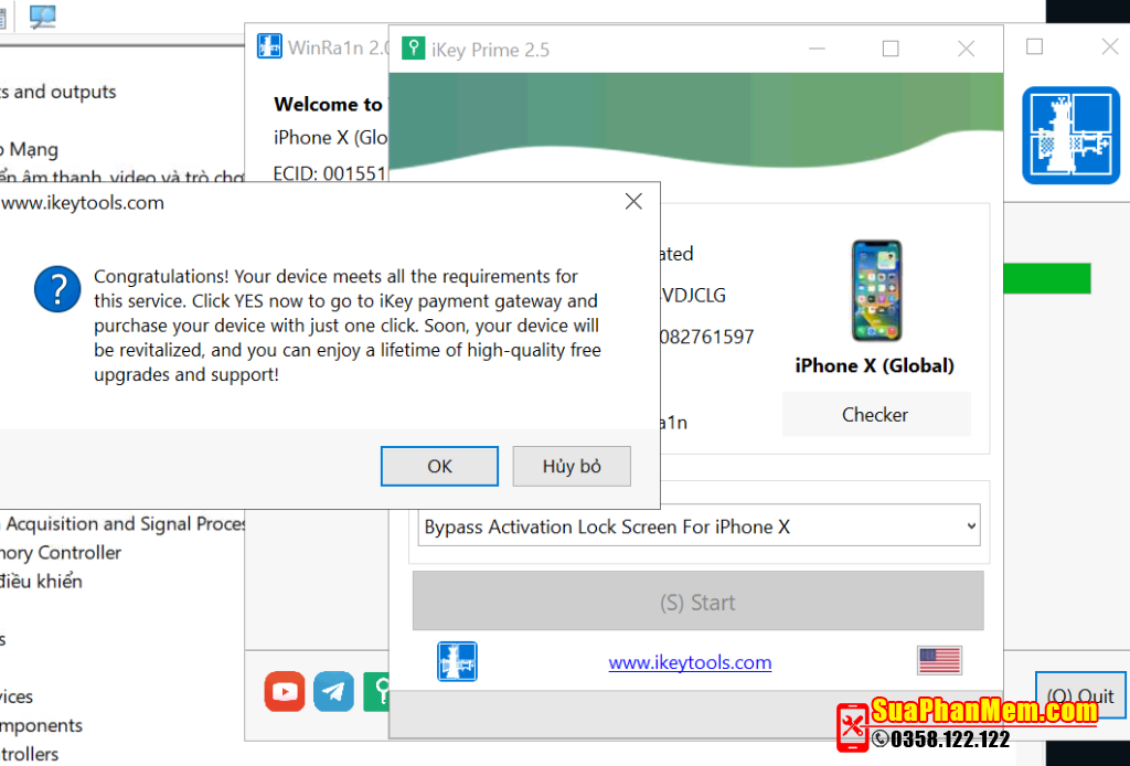 Bypass sim iPhone X màn hình hello iOS 16.6.1