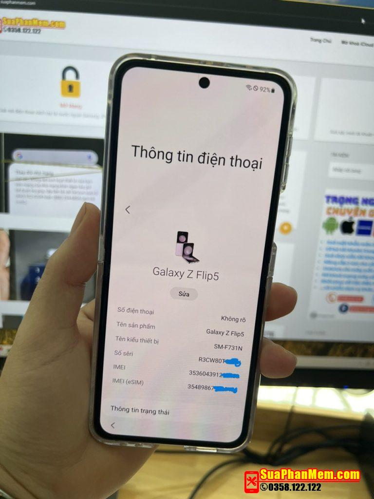 Z Flip 5 xoá báo mất Please Call Me Hàn Quốc | Samsung F731N PCM removed