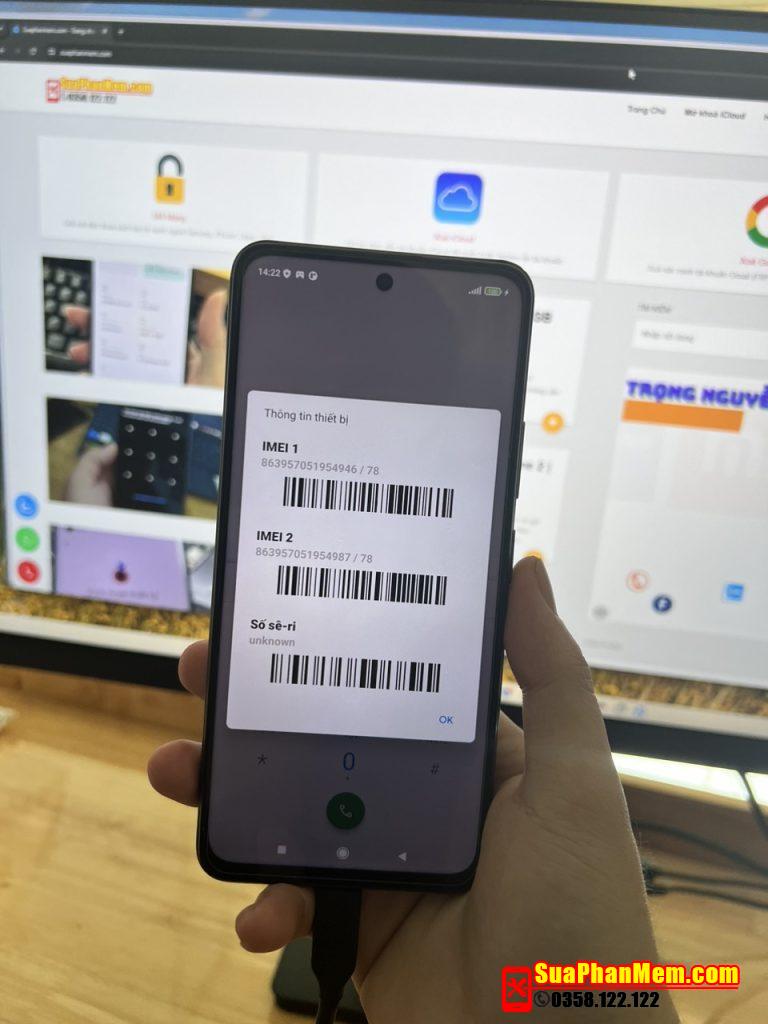 Repair imei Poco X3 GT (chopin) mất imei do up rom