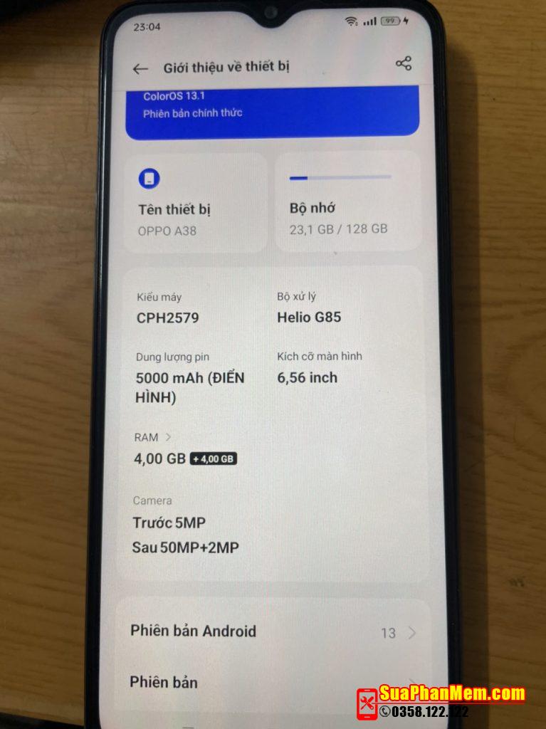 Oppo A38 CPH2579 unlock sim mở khoá mạng