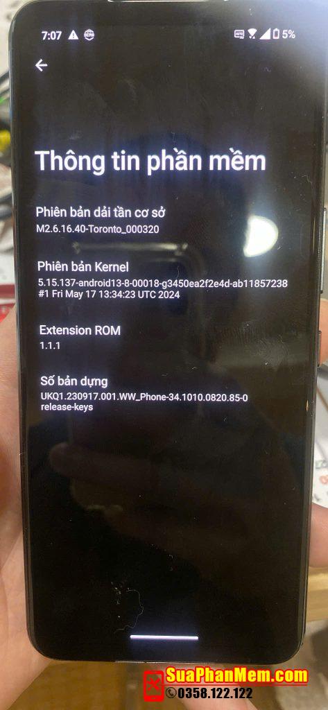 Xoá chế độ Demo Rog Phone 7 | AI2205 demo mode removed