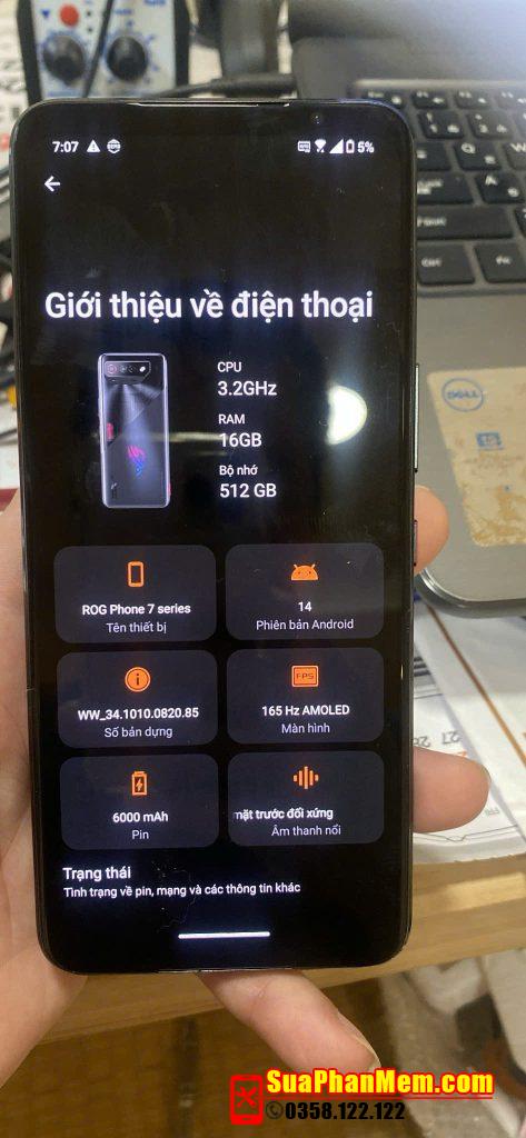 Xoá chế độ Demo Rog Phone 7 | AI2205 demo mode removed
