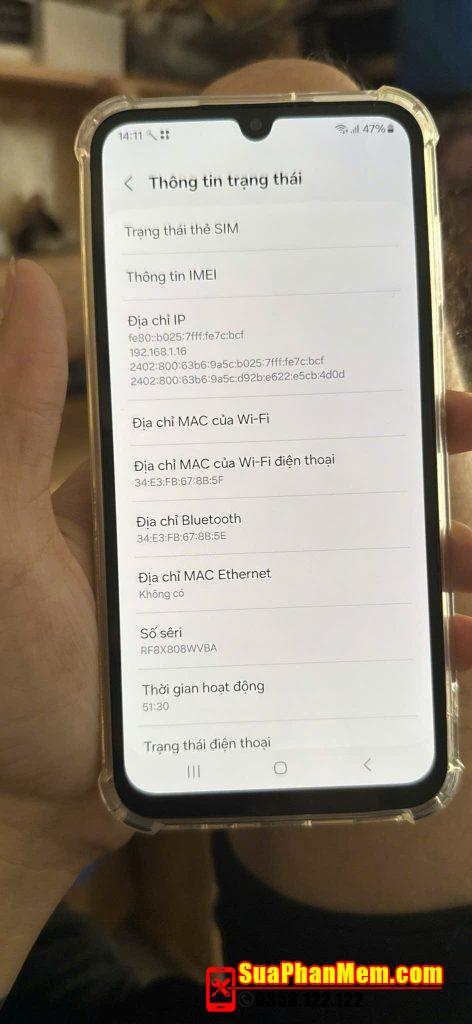 Bypass ẩn Knox Samsung A15 SM-A155F Android 14