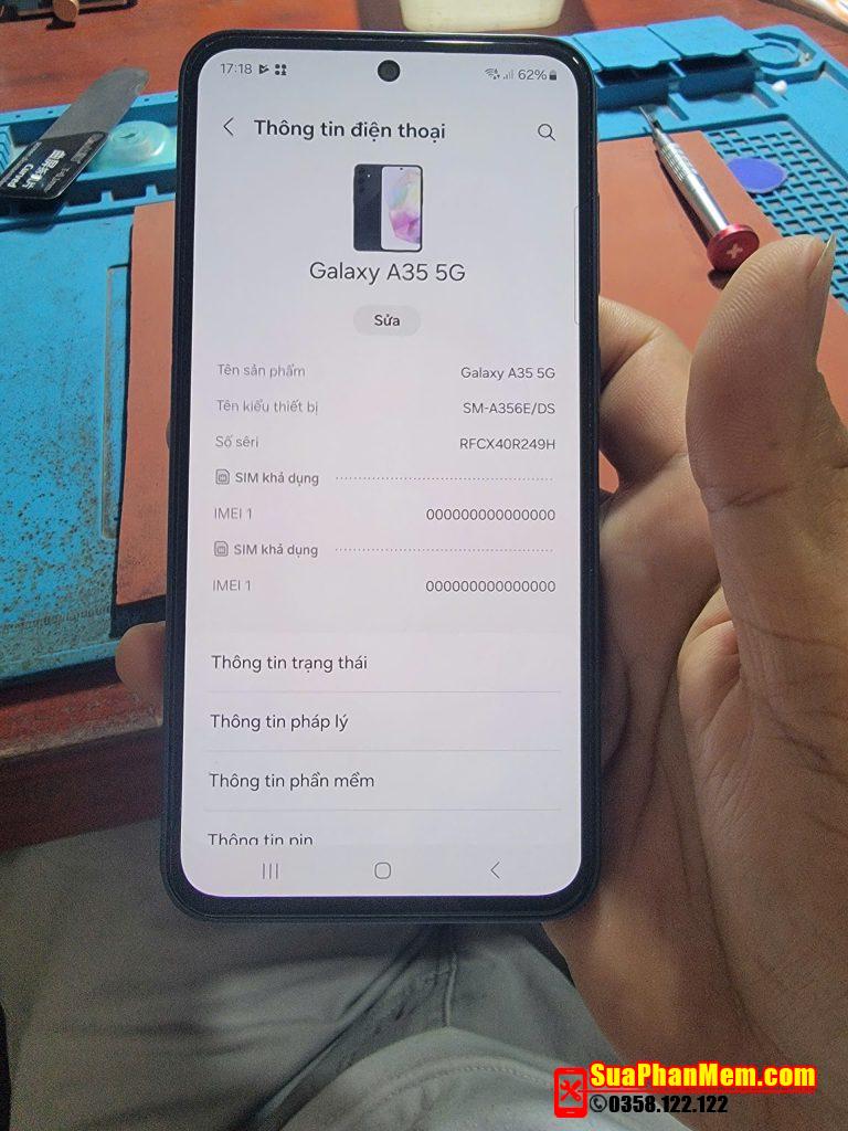 Repair imei Samsung A35 5G | A356E mất imei fix thành công