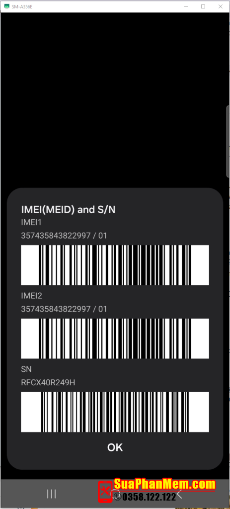 Repair imei Samsung A35 5G | A356E mất imei fix thành công