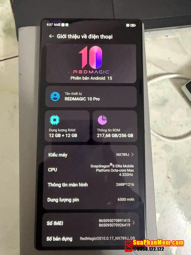 Cài rom quốc tế Nubia Red Magic 10 Pro NX789J