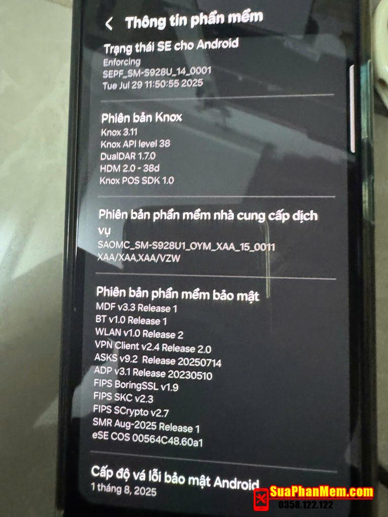 Samsung S24 Ultra S292U1 Verizon khoá mạng unlock ok